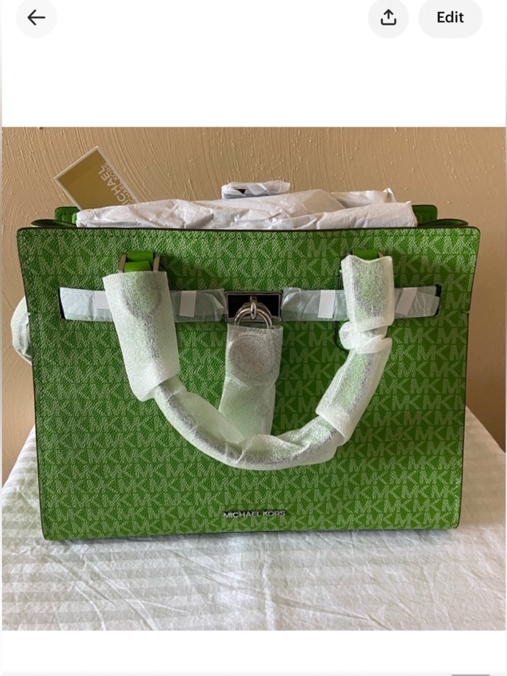 Michael Kors Green Tote Bag